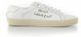 Saint Laurent Witte canvas sneakers met leren detail White Heren - Thumbnail 1