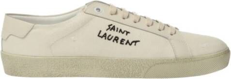 Saint Laurent Beige Sneakers Regular Fit Geschikt voor alle temperaturen Andere vezels 100% Beige Dames