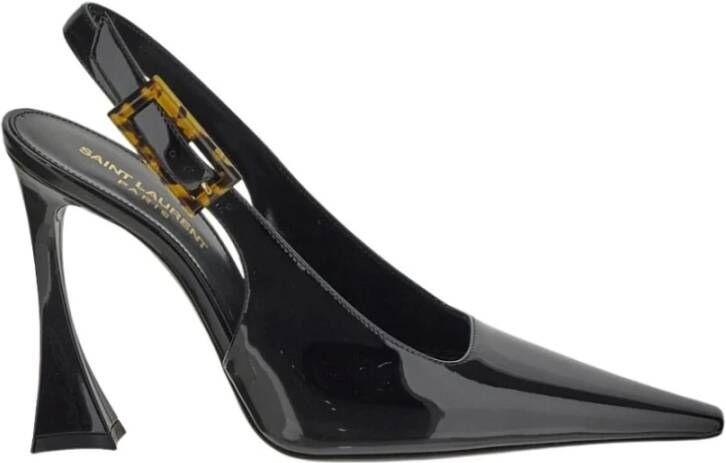 Saint Laurent Dune Slingback Patent Pumps Black Dames