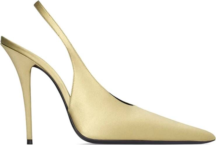 Saint Laurent Elegant Slingback Pumps Beige Dames