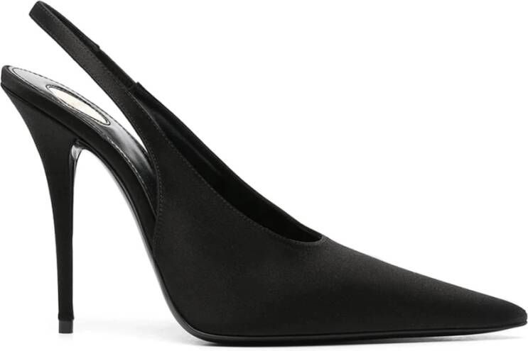 Saint Laurent Elegant Slingback Pumps Black Dames