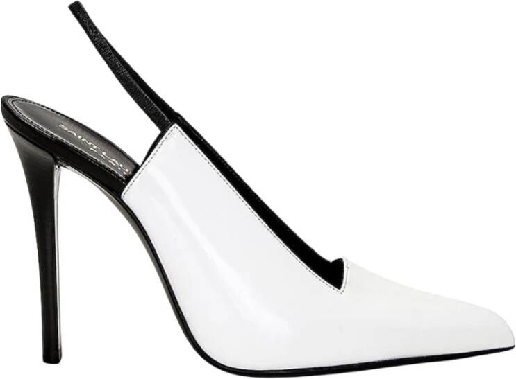 Saint Laurent Elegant Slingback Pumps White Dames