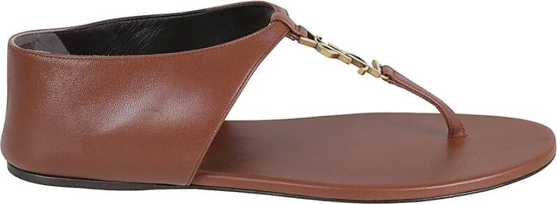 Saint Laurent Elegante Sandalen Olio 00 SAN Brown Dames