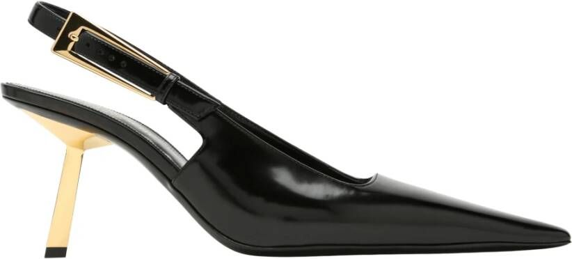 Saint Laurent Elegante Slingback Hakken Black Dames