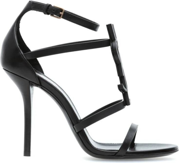 Saint Laurent Cassandra sandalen met hak Black Dames