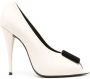 Saint Laurent Elegante Zwarte Leren Pumps Beige Dames - Thumbnail 7