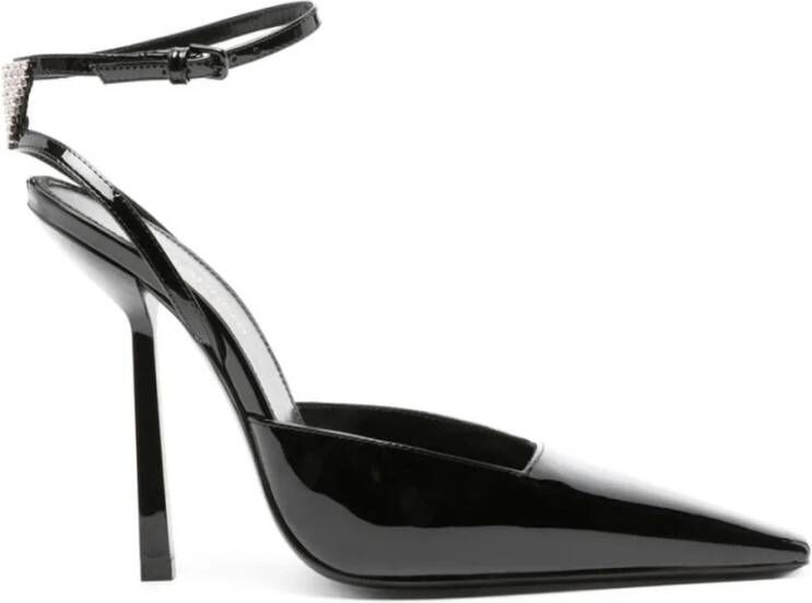 Saint Laurent Elegante Zwarte Leren Pumps Black Dames