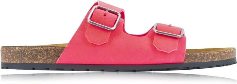 Saint Laurent Gespriem Leren Sandalen Pink Dames