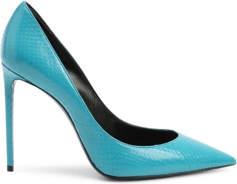 Saint Laurent Groene Leren Pumps voor Dames Green Dames