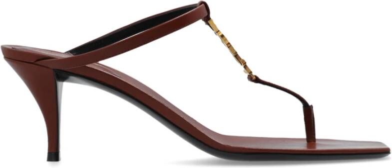 Saint Laurent Hakken Sandalen Cassandra Brown Dames