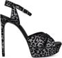 Saint Laurent Hoge Hak Luipaardprint Sandalen Grijs Dames - Thumbnail 1