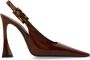 Saint Laurent Elegante Slingback Pump Schoenen Brown Dames - Thumbnail 4