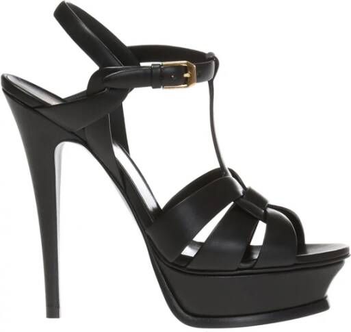 Saint Laurent Hoge hiel sandalen Zwart Dames