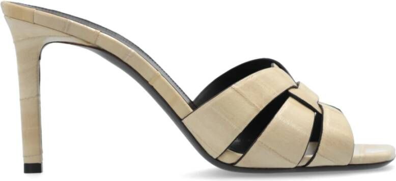 Saint Laurent Hoge sandalen 'Tribute' Beige Dames