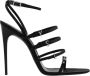 Saint Laurent Zwarte Strass Sandalen met YSL Initialen Black Dames - Thumbnail 5