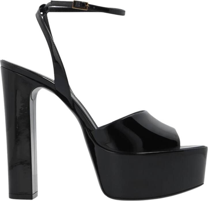 Saint Laurent Jodie platform sandalen Black Dames