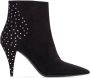 Saint Laurent Klassieke Enkellaarzen van Zwart Leer Black Dames - Thumbnail 1