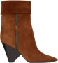 Saint Laurent Klassieke Leren Laars Brown Dames - Thumbnail 1