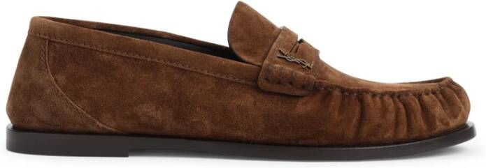 Saint Laurent Klassieke Loafer Schoen Brown Dames