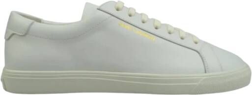 Saint Laurent Klassieke Witte Sneakers Beige Heren