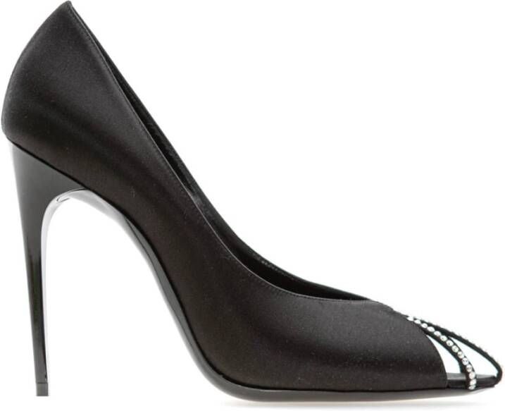 Saint Laurent Klassieke Zwarte Leren Pumps Black Dames