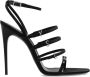 Saint Laurent Zwarte Strass Sandalen met YSL Initialen Black Dames - Thumbnail 8