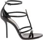 Saint Laurent Lakleren Stiletto Sandalen Zwart Dames - Thumbnail 1