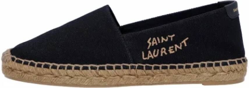 Saint Laurent Leather espadrilles Black Dames