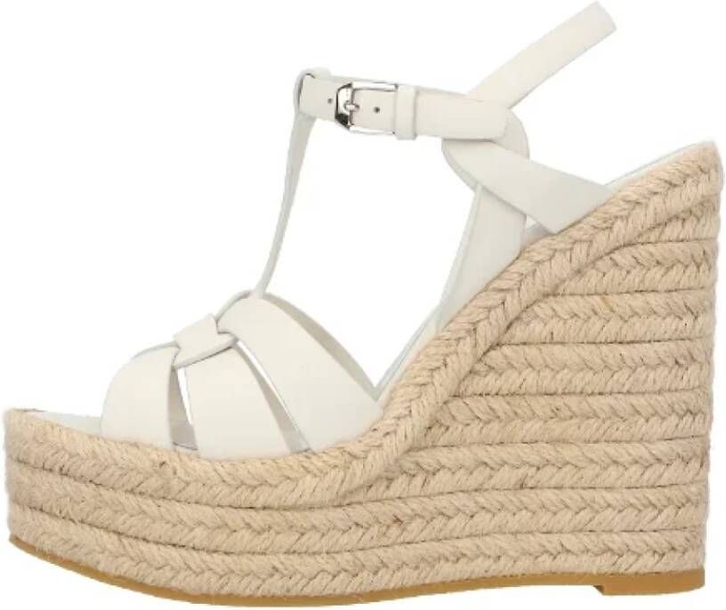 Saint Laurent Leather espadrilles White Dames