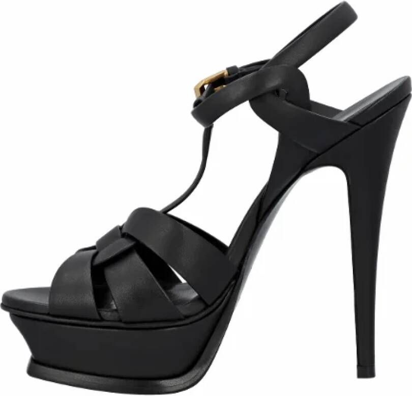 Saint Laurent Leather sandals Black Dames