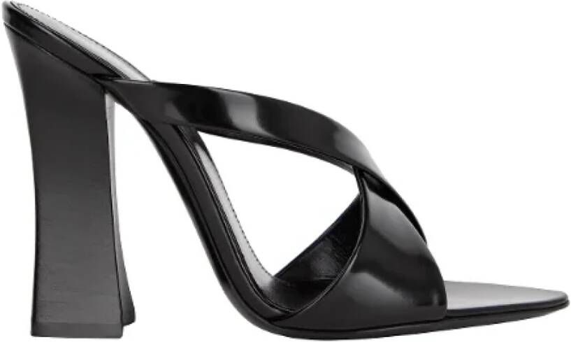 Saint Laurent Leather sandals Black Dames