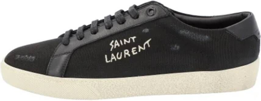 Saint Laurent Leather sneakers Black Heren