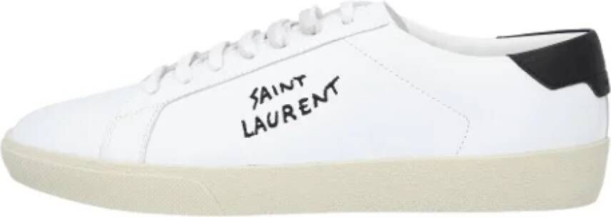 Saint Laurent Leather sneakers White Heren