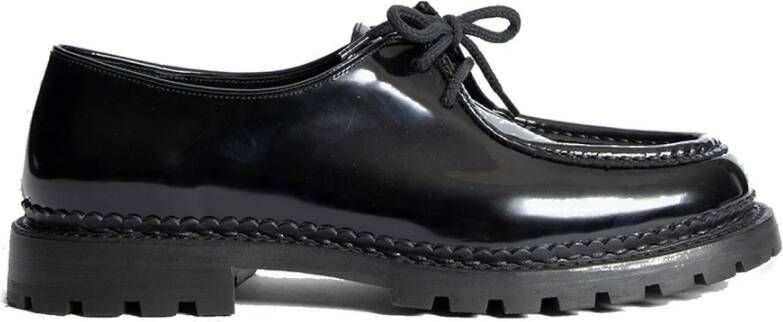 Saint Laurent Leren Derbies Patent Veterschoenen Mannen Black Heren