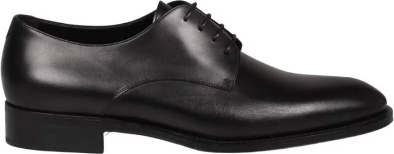 Saint Laurent Leren Derbies Veterschoenen Mannen Black Heren