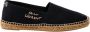 Saint Laurent Leren Espadrilles met Logo Print Black Heren - Thumbnail 1