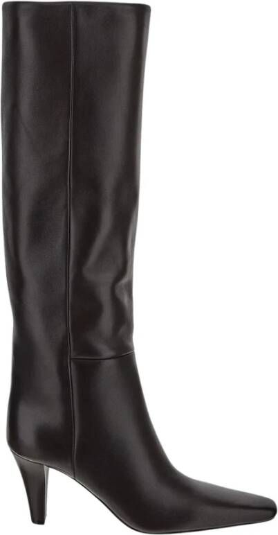 Saint Laurent Leren Jill Boot Brown Dames