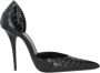 Saint Laurent Leren Pumps met Krokodillenprint Black Dames - Thumbnail 1