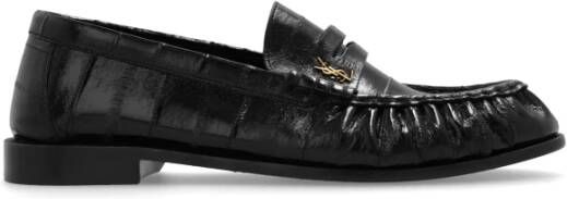 Saint Laurent Leren loafers Black Heren