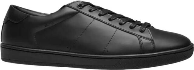 Saint Laurent Leren Logo Sneakers Verhogen Je Stijl Black Heren