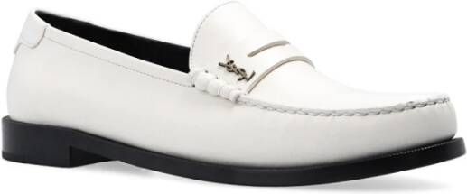 Saint Laurent Leren penny loafers Beige Heren