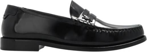 Saint Laurent Zwarte Loafers Regular Fit Geschikt voor alle temperaturen 100% leer Black Dames