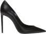 Saint Laurent Zwarte Leren Pumps met Puntige Neus Zwart Dames - Thumbnail 1