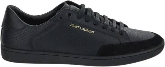 Saint Laurent Leren Sneaker Black Heren