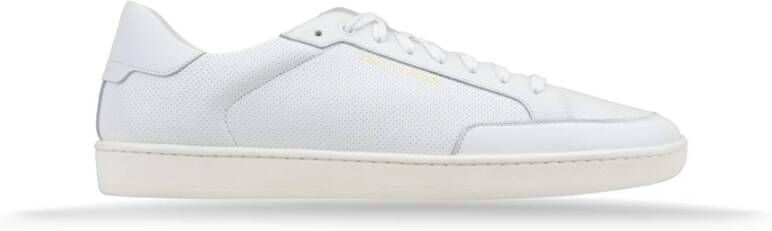 Saint Laurent Leren Vetersneakers White Heren