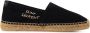 Saint Laurent Logo Espadrilles Canvas Leer Rubber Instapper Black Dames - Thumbnail 4