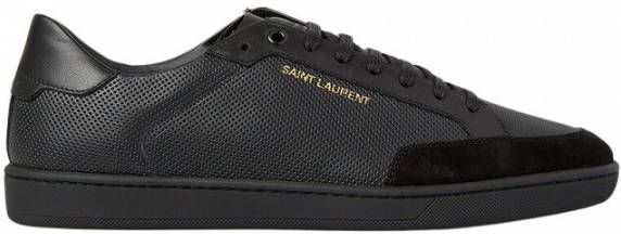 Saint Laurent Sl 10 Lage Top Kalfsleren Sneakers Zwart Heren