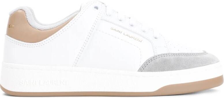 Saint Laurent Metallic Sneakers voor Vrouwen White Dames