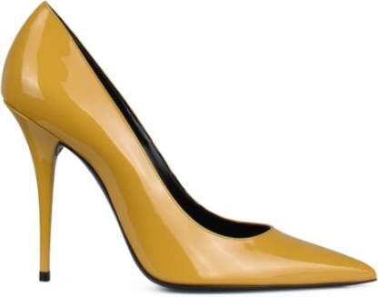 Saint Laurent Mosterd Patentleren Pumps Geel Dames