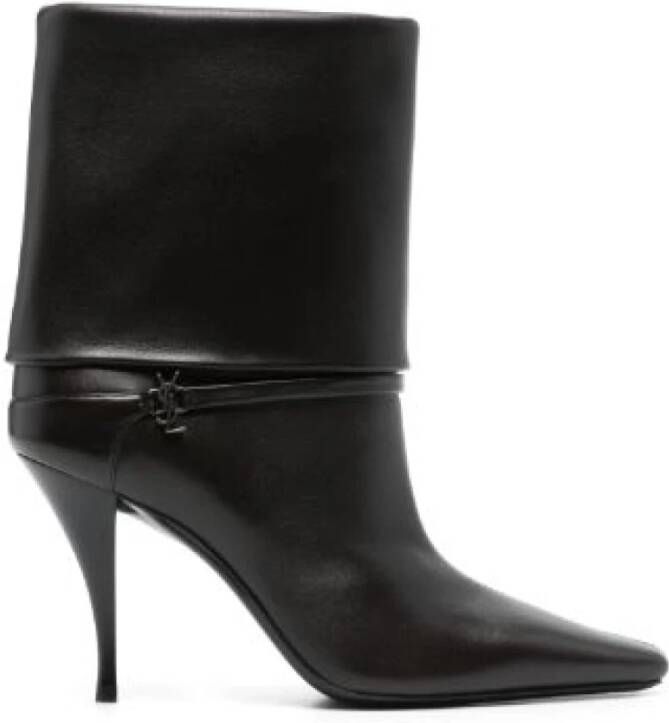 Saint Laurent Napa Leren Laarzen Black Dames